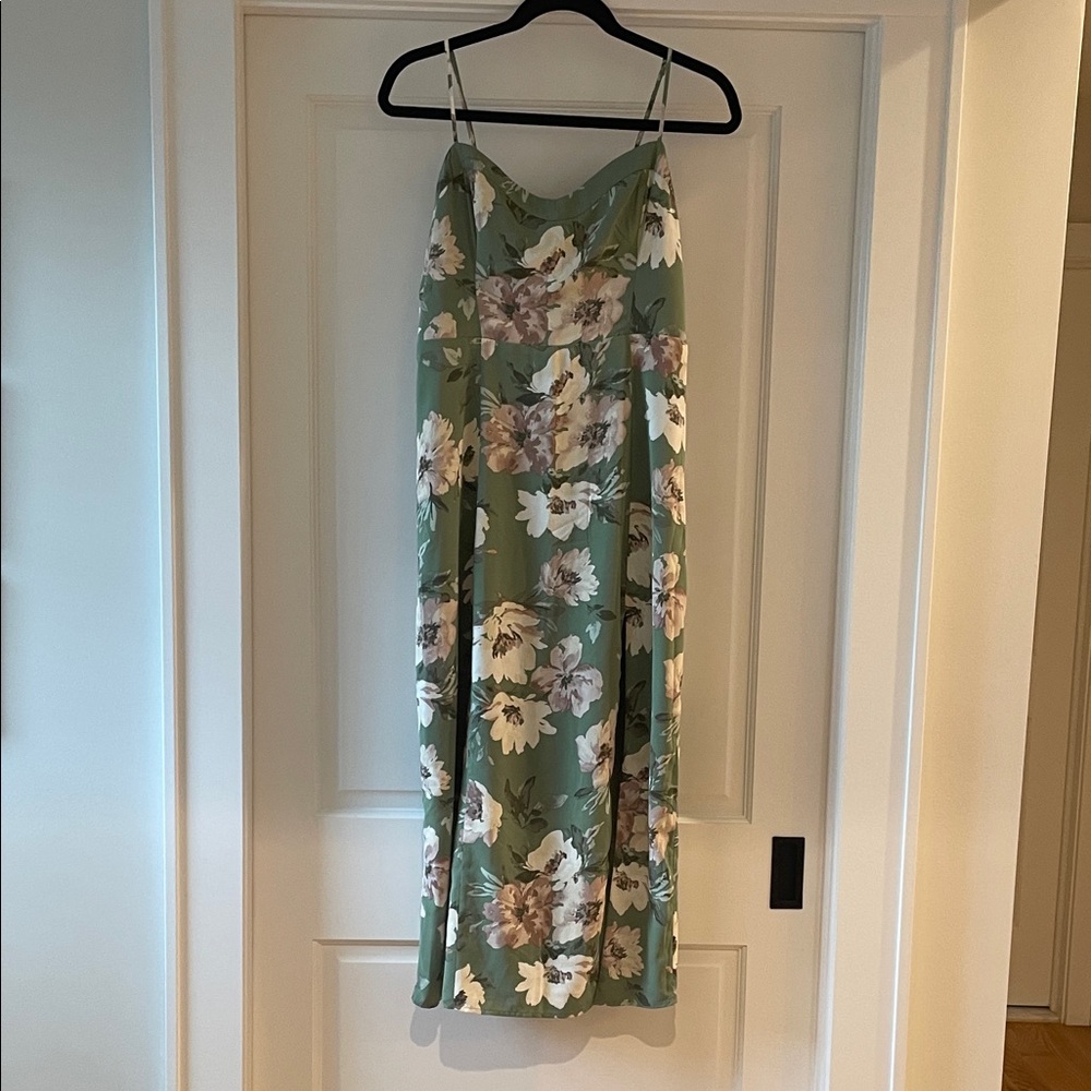 Abercrombie Floral Green Maxi Dress